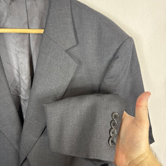 Brooks Brothers 346 charcoal Gray stretch wool blazer 44R Egypt classic 2 button - Picture 3 of 8